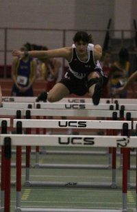 Emily Raczelowski during a hurdles event