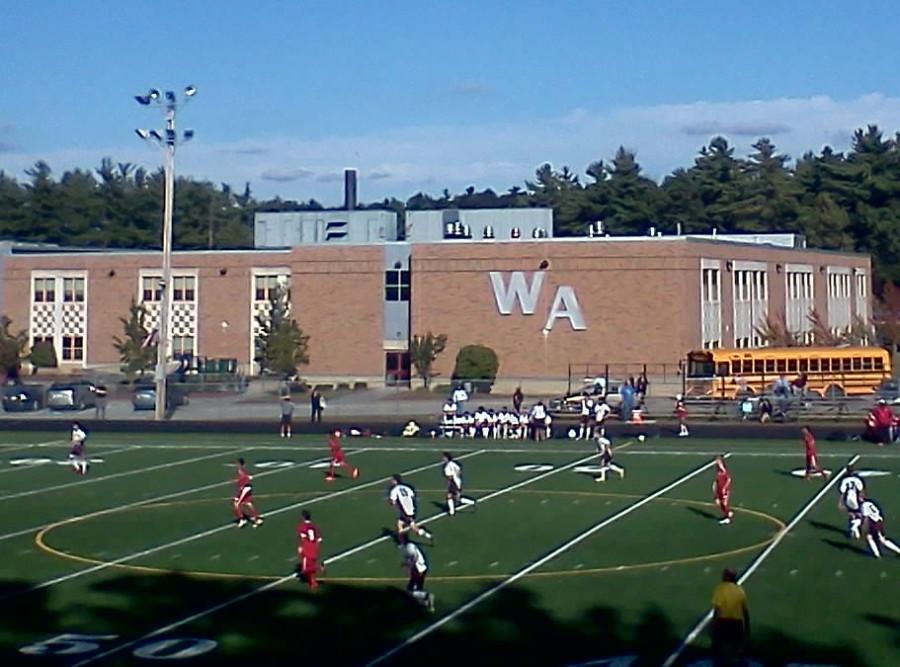 Westford Academy attacking the Wayland defense