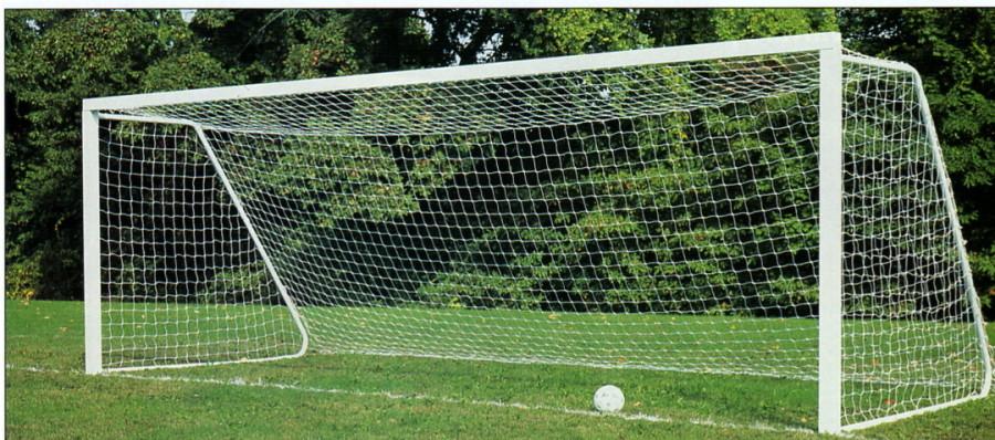 A soccer goal, where Naugler and his teammates score goals