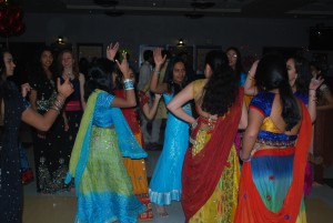 Students at the Garba dance. 