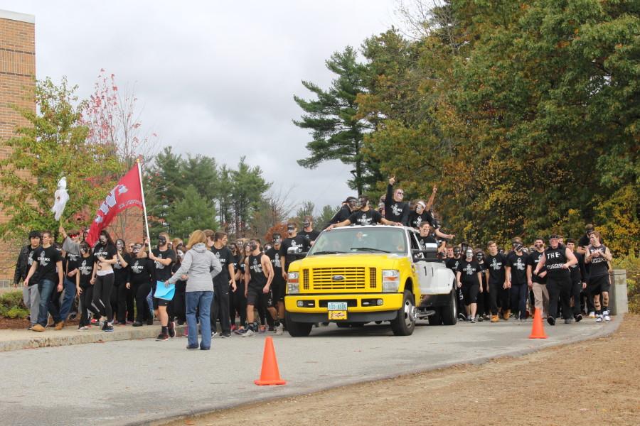 Seniors entering with a truck