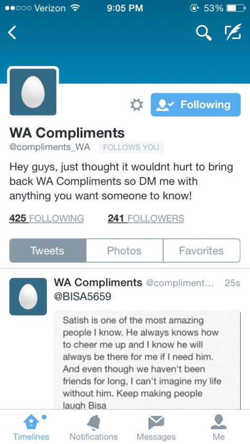 WA Compliments makes a comeback