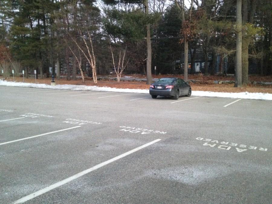 After seniors leave on internship, the parking spaces are open and tempting for underclasmmen.
