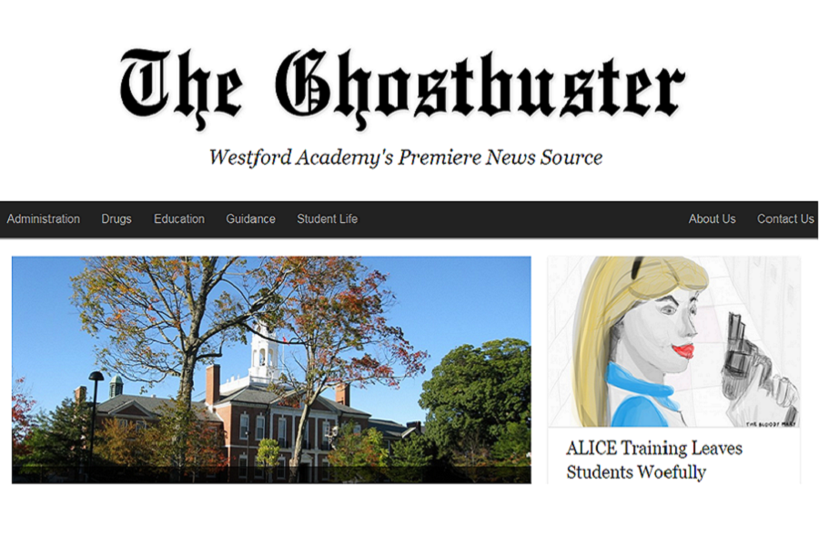 The front page of the Ghostbuster.