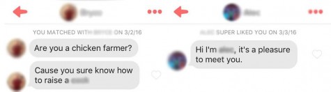 Two different methods of talking to people in 18+ Tinder