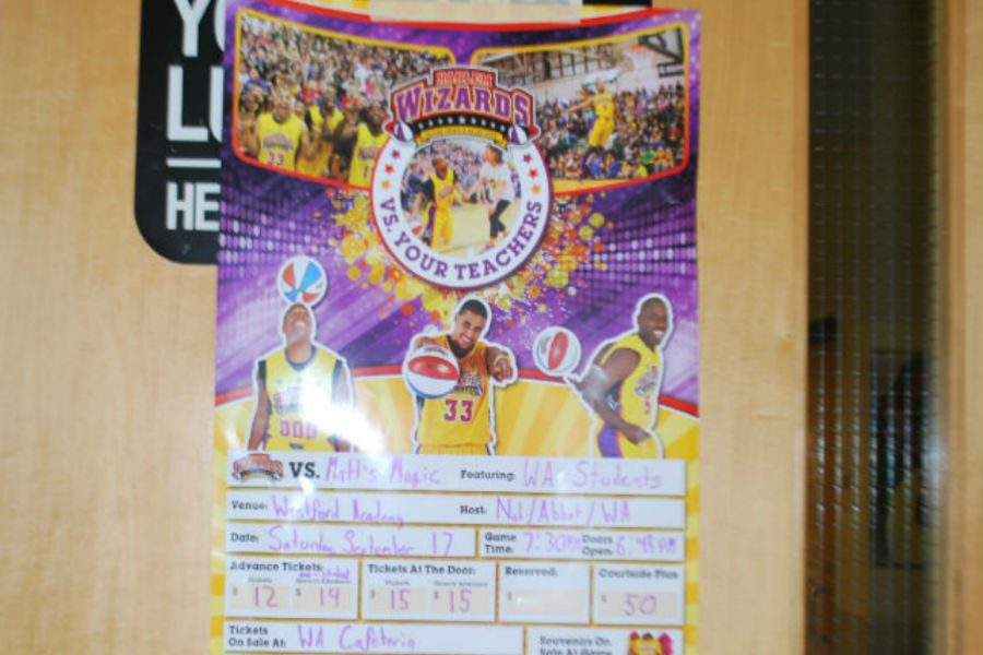 A poster advertising the Saturday game