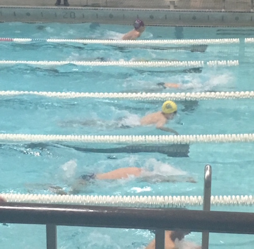 Boys Swimming Loses to Acton- Boxborough 99-87