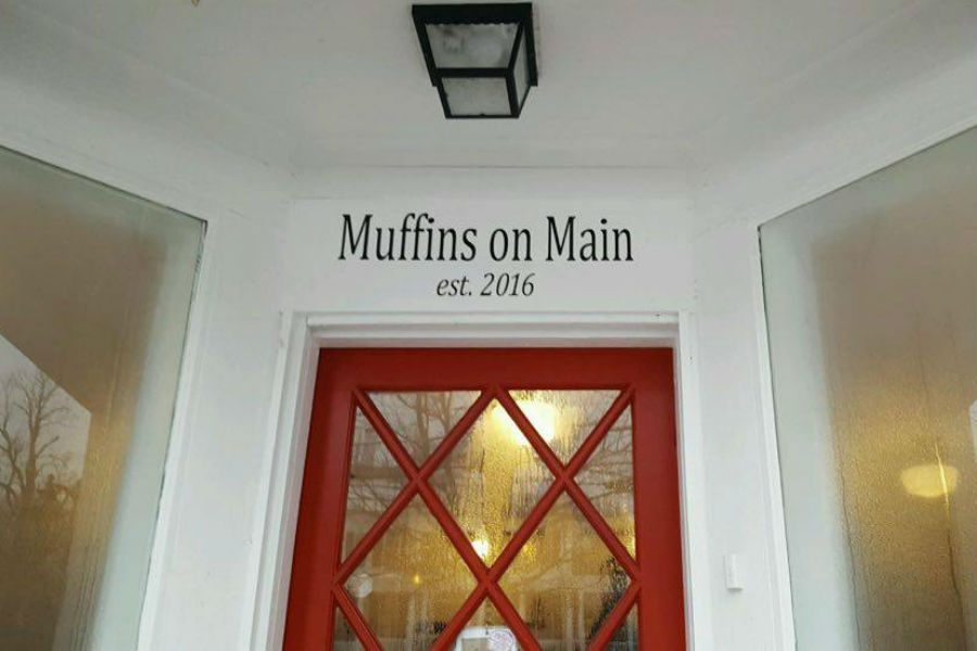 The entrance to Muffins on Main