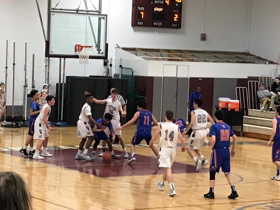 WA  Varsity Boys  Basketball playing against Newton-South during the fourth quarter. 