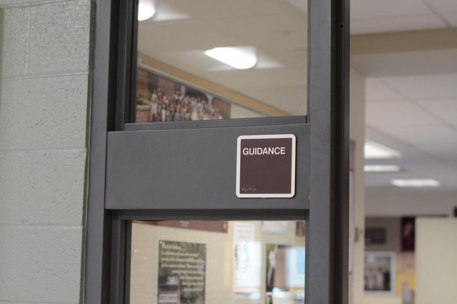 The entrance sign to the guidance office