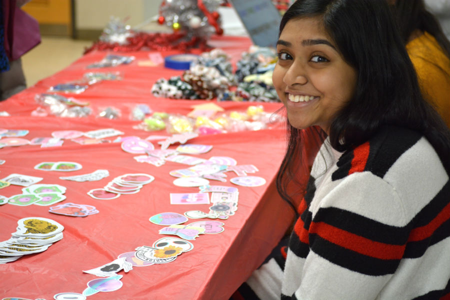 HOSA president Lasya Dutta: We decided to do the sticker thing because now its very trendy to put stickers on your water bottles and laptops. We tried to incorporate medical things, as well as a more versatile theme for our products. Were hoping to increase sales in order to pay for opportunities available to our club members. 