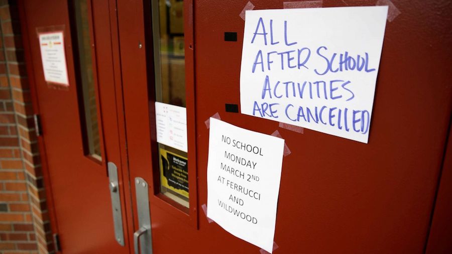 Schools all over the U.S. cancel activities.