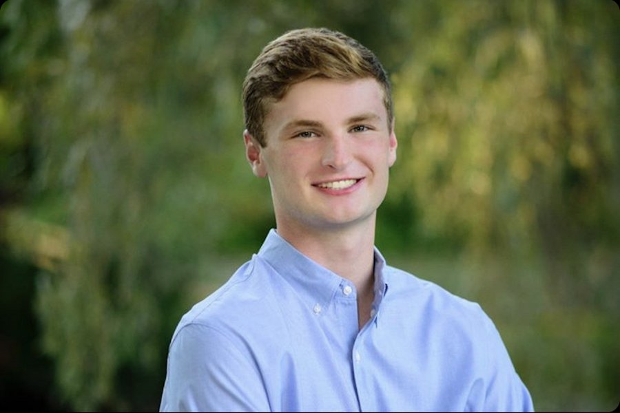 Matt Wasylyshyn, the Senior Class President, poses for a photo.