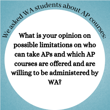 What is your opinion on possible limitations on who can take APs, and which APs are offered and are willing to be administered by WA?