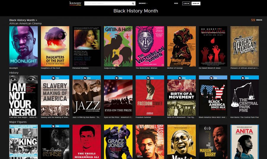 Various black history movies.