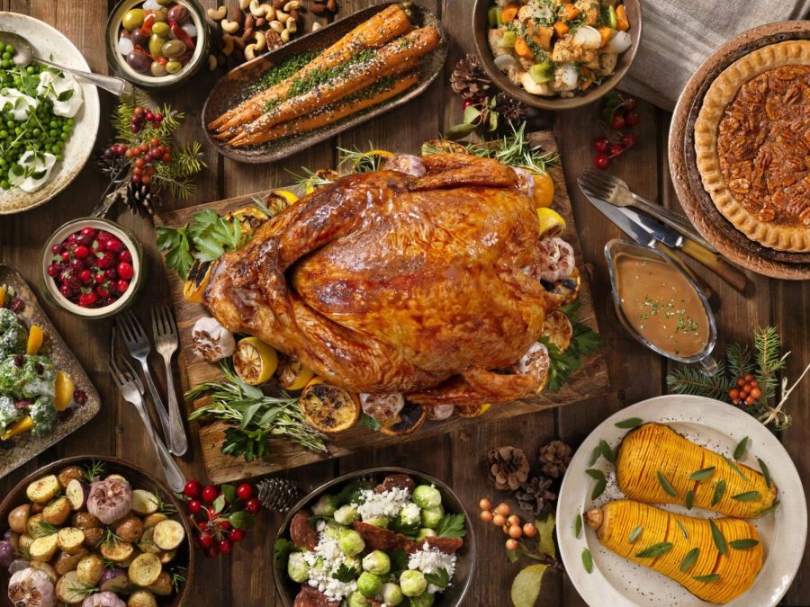 Thanksgiving table filled with all your household favorites