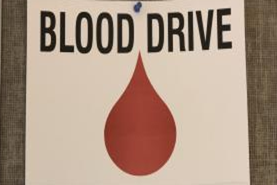 HOSAs blood drive poster hanging around WA.