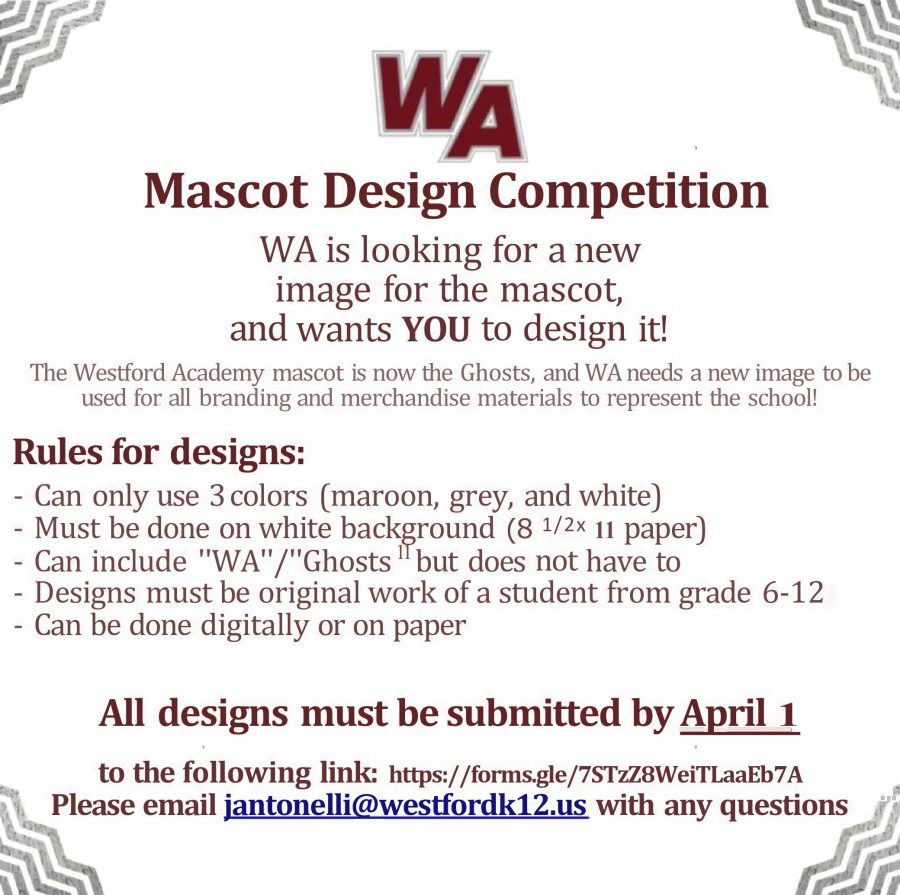 WA mascot contest information sent out by Antonelli with the information. 