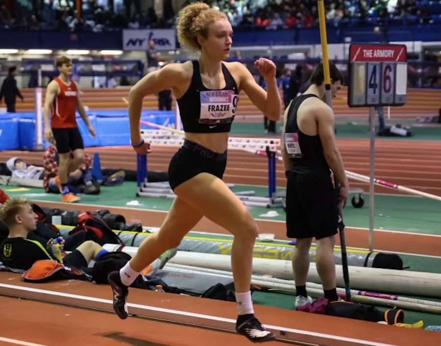 Frazee competes in the New Balance Nationals in New York City, where she placed third in the Pentathlon.