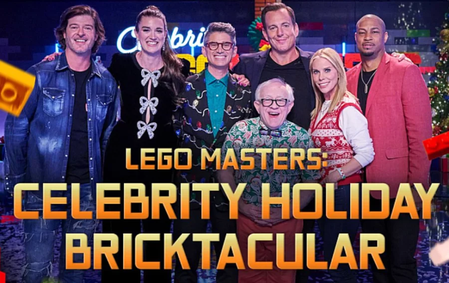 Promotional poster for the LEGO Masters Holiday Bricktacular.