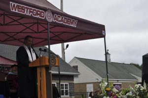 Antonelli speaks to the Class of 2023 during their graduation.