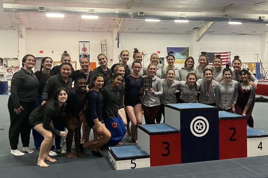 WA Gymnastics poses for a photo after the 2023 DCL tournament.