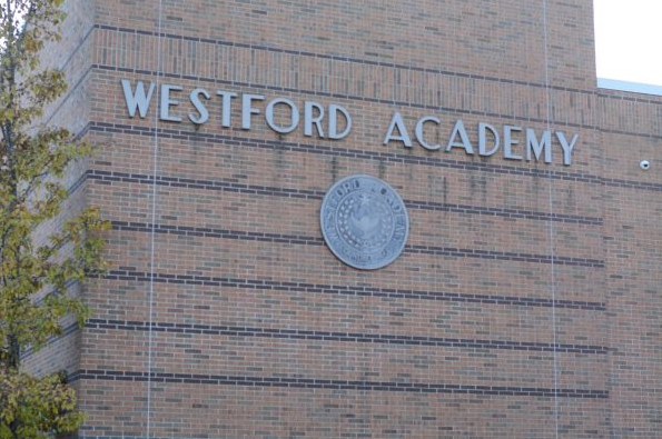 The WA sign at the front of the school.