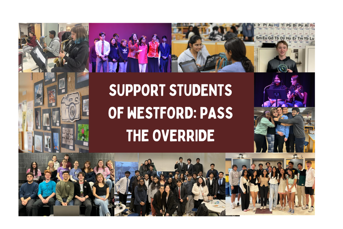 A collage of images depicting students from a variety classes, extracurriculars, and electives over the years. With a failed override, reduced electives, increased class sizes, and decreased teacher availability would threaten these aspects of WA. 