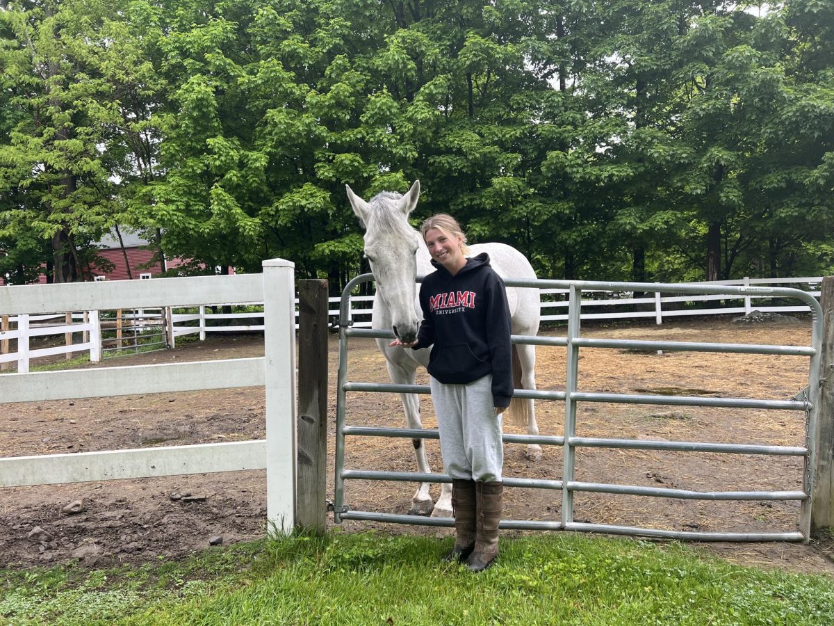 Talbott poses for a photo with her horse, Zaza. 