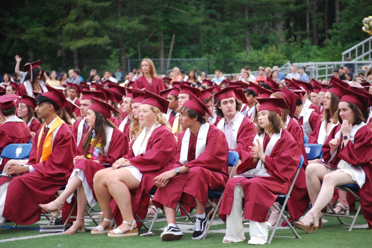 Seniors+sit+down+to+watch+others+receive+their+diplomas.+