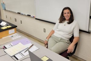 Girardi sits in her classroom, room 217, ready to get to work on this new school year.