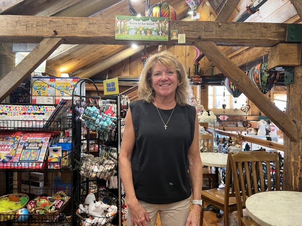 Hanly smiles for a photo in Kimballs' Country Store.  