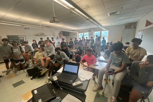 Investment Club sees an unprecedented turnout for their first meeting of the year. 