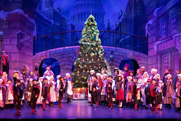 A stage production of Charles Dickens's 'A Christmas Carol', one of the most popular family holiday musicals.