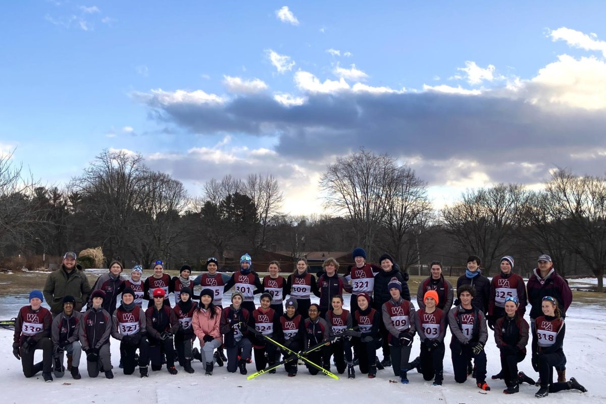 The nordic team poses for an yearbook picture before their race.