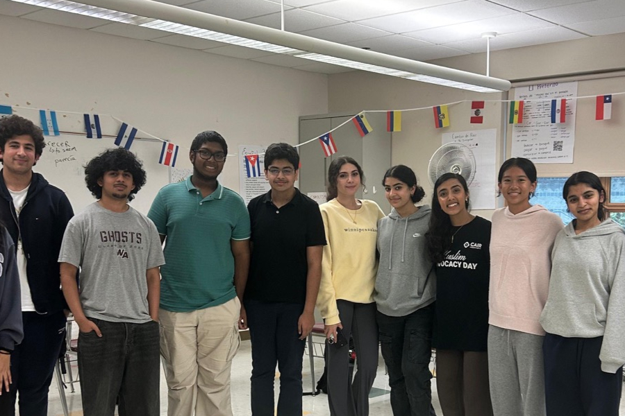 Students gather together for the very first meeting of the MSA. 