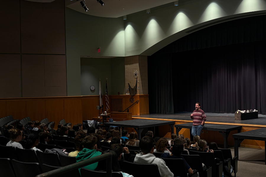 Andrew Kober talks to Stony Brook Middle School Theatre Arts about Beetlejuice.