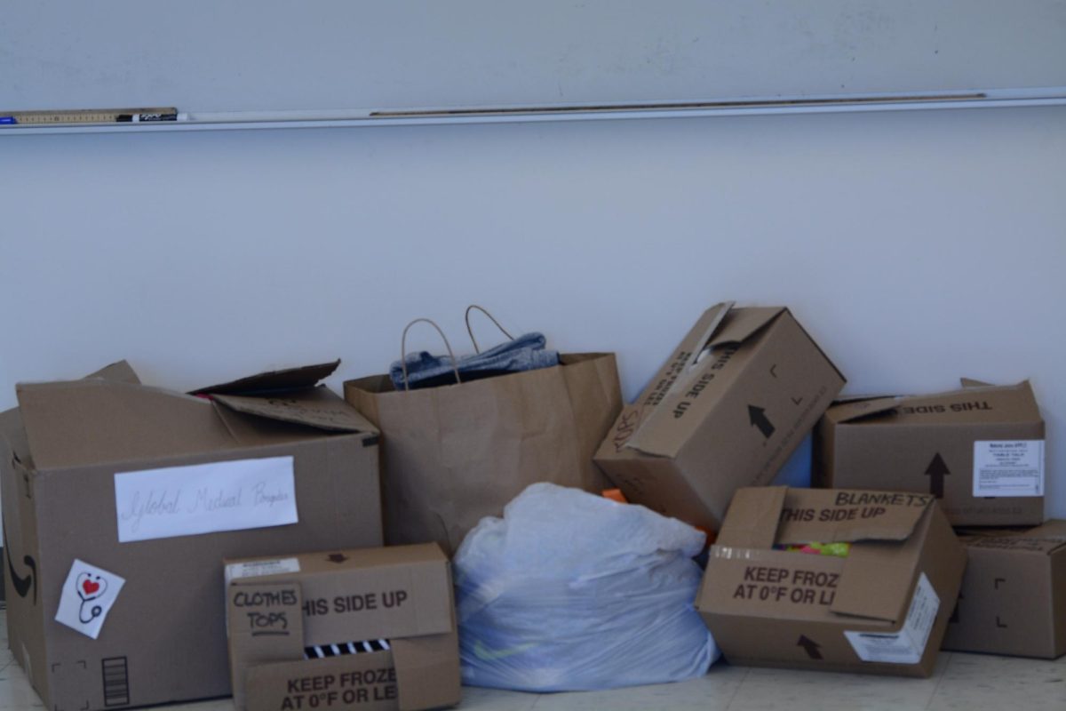 The care kits which will be delivered to the Lowell Transitional Living Center.