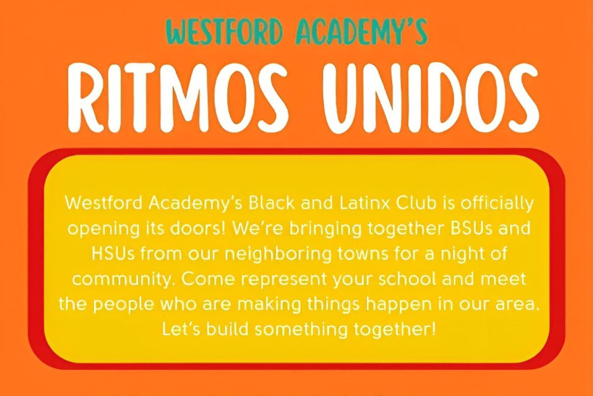 A graphic made by the Black & LatinX club advertising Ritmos Unidos.
